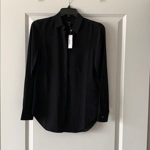 J crew silk button up blouse